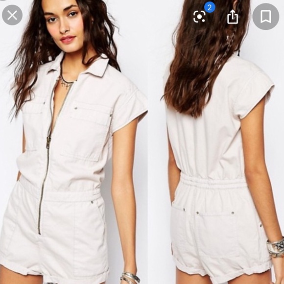 Free People Utility Parachute Romper - Picture 2 of 6